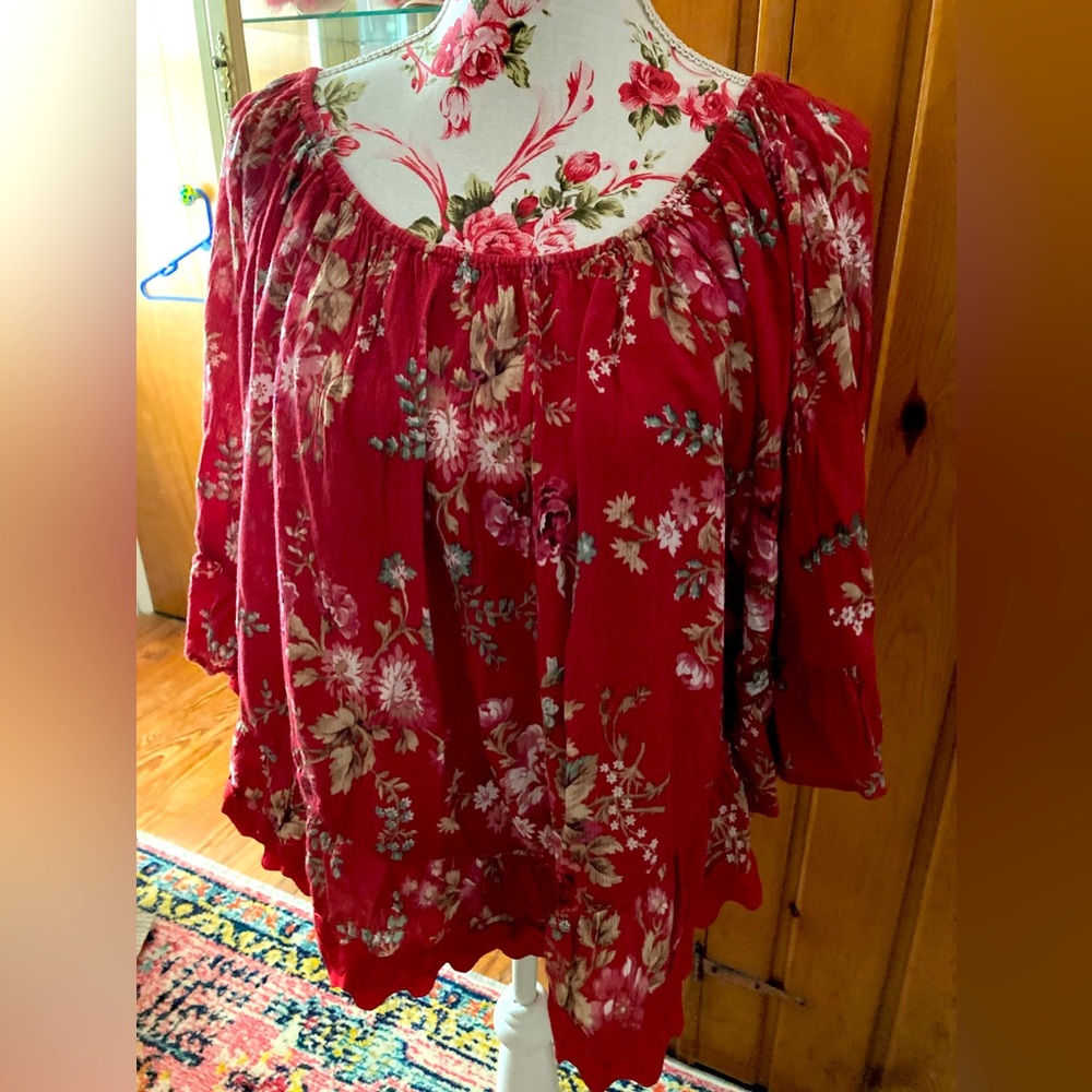 Denim & Supply Ralph Lauren - floral swing blouse - XL